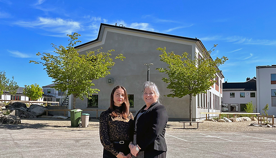 Elevstödssamordnare Sabina Suntic och rektor Jozefina Persson