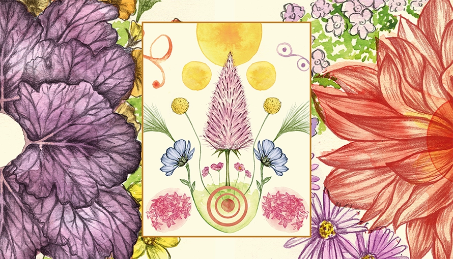 Illustration av blommor