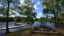Grillplats med utsikt över Storsjön i Viskafors